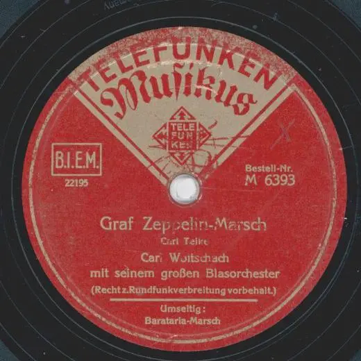 Carl Woitschach mit seinem Blasorchester - Graf Zeppelin Marsch / Barataria Mars