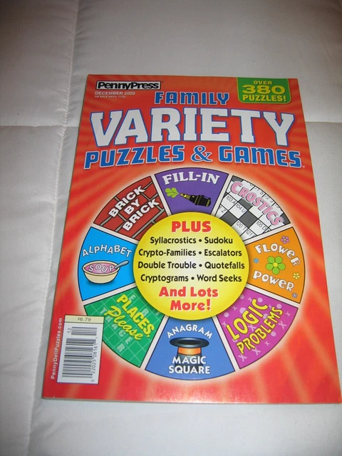 PENNY PRESS VARIETY Puzzles Family Games December 2020 Magazine