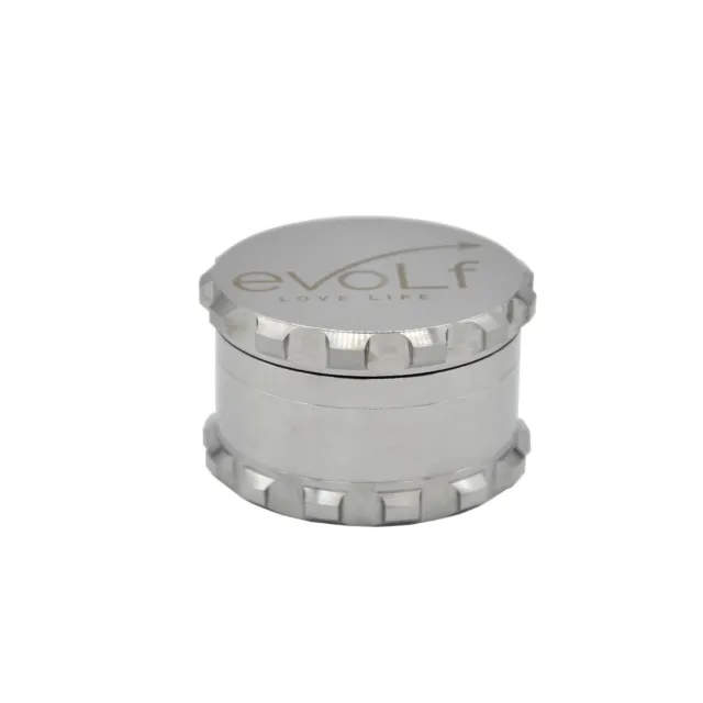 Evolf Stainless Steel Herb Grinder 2.5"- 4 piece UPDATED Premium and Luxury