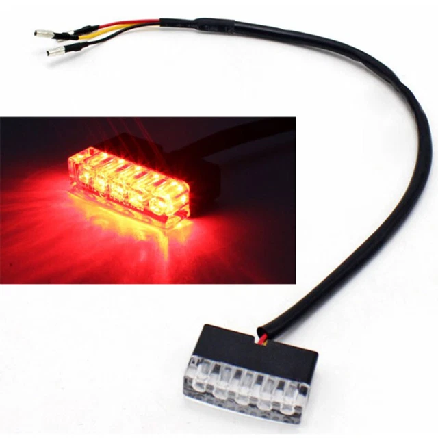 Luce freno arresto arresto basso consumo coda posteriore moto 12V mini 5 LED - H7