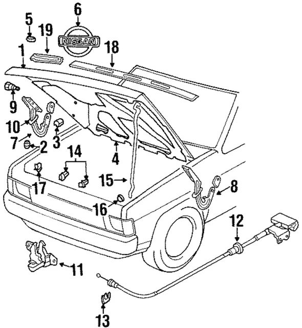 Genuine Nissan Support Rod Grommet 65722-30P10