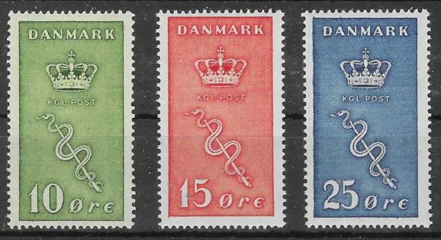 Denmark 1929 Danish Cancer Research Fund, Set of 3, UNM/ MNH