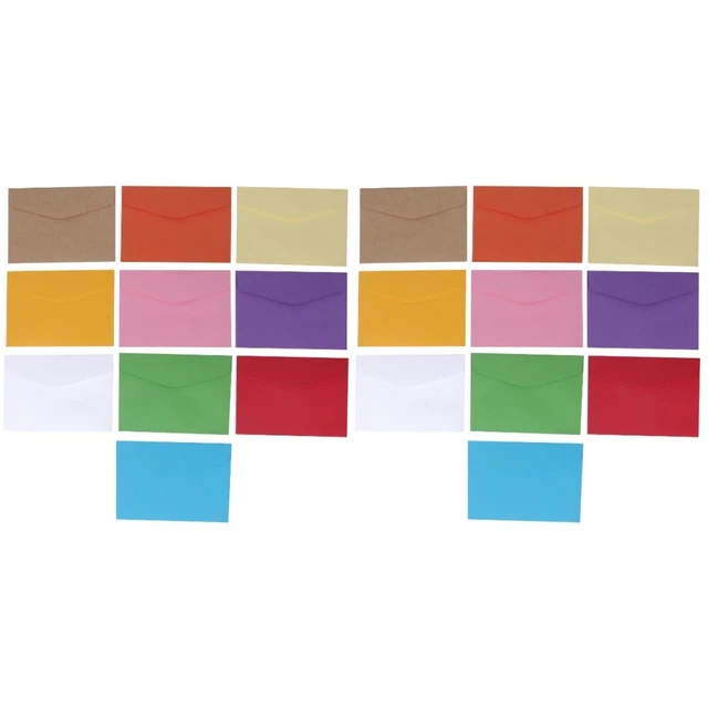 120 Pcs Enveloppes De Cartes Visite Papier Couleur Stockage
