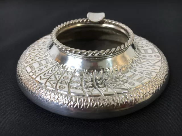 Vintage Indian Asian Silver Ashtray or Pen rest 116g Pre-Loved