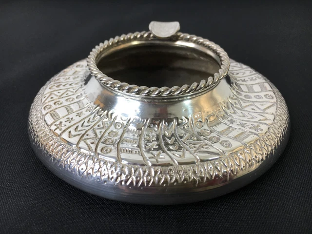 Vintage Indian Asian Silver Ashtray or Pen rest 116g Pre-Loved