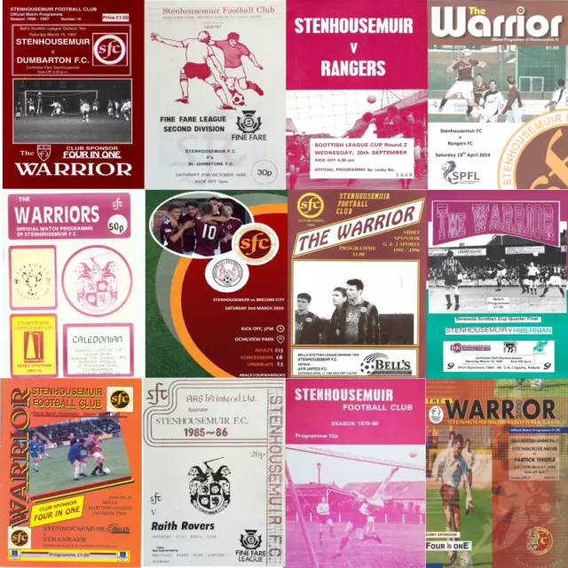 Programme Stenhousemuir Football Club Ochilview Park Programmes - Various Years