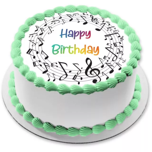 Music Notes Cake Topper Muffin Cupcake Party Decoration Edible Birthday Guitar
