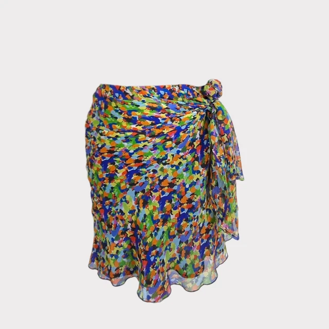 Gonna STEFANEL vintage seta multicolor S