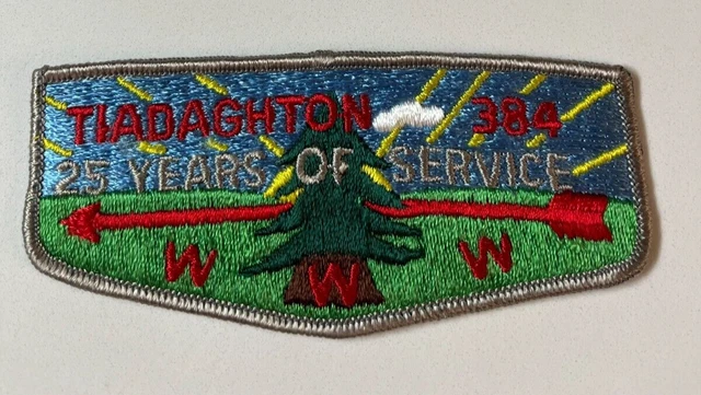Boy Scout OA 384 Tiadaghton Lodge Flap S5 25 Years of Service