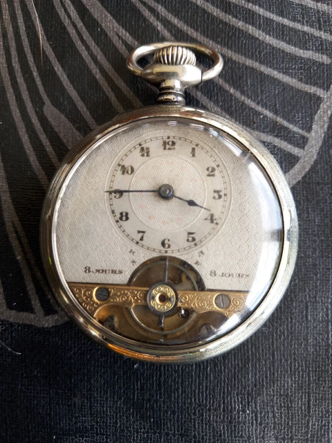 2 Montres Gousset Hebdomas 8 Jours Mécaniques - À Restaurer Ou Pour Pièces, Occasion, Projet Horlogerie