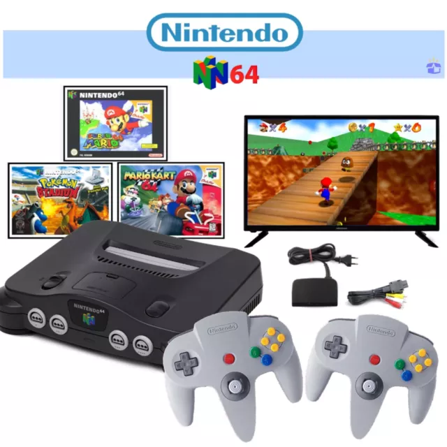 ⭐️ NINTENDO 64 KONSOLE + Original N64 Controller +  SPIELE nach Wahl (Mario etc)