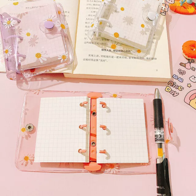 Mini Notebook Ring Binder Hand Book Planner School Journal Stationery Children
