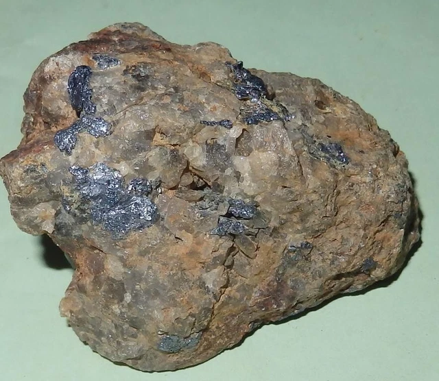 Molybdenite in Quartz-  MIneral specimen - 5.4cm x 4.1cm  79g #188