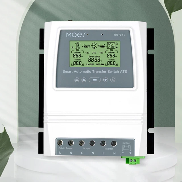 LCD ATS Switcher High Power Manual Dual Power Transformer for Solar Wind Systems