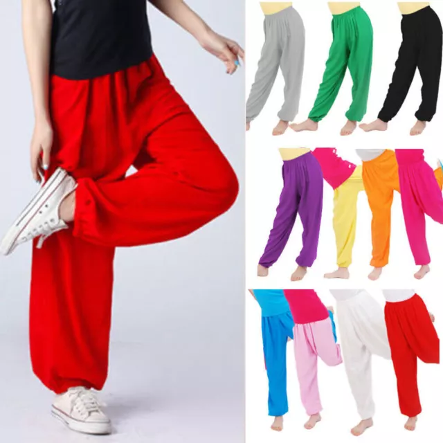 Pantaloni Ragazze Ragazzi Harem Ali Baba Pantaloni Lunghi Baggy Per Bambini Bambini Fondo # 3