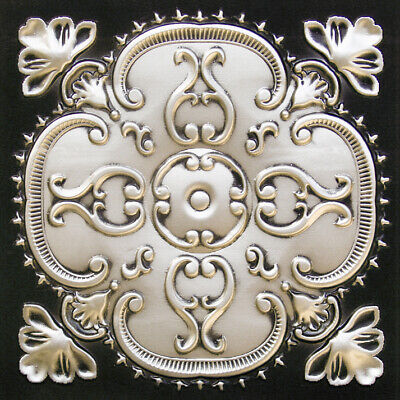 # 217 - Antique Silver 2'x2' PVC Faux Tin Decorative Ceiling Tile Glue Up/Grid