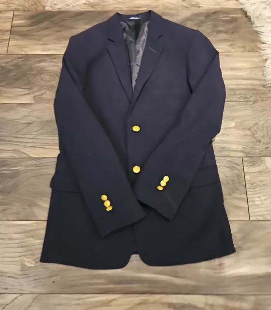 CHAPS BOYS BLUE Sport Coat Size 16 Gold Buttons Suit Jacket £10.45 ...