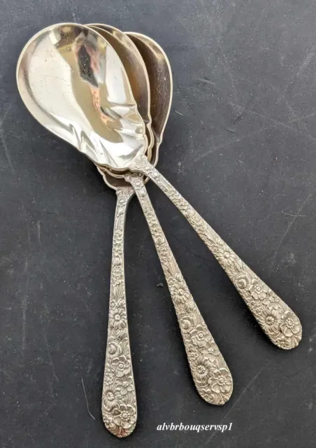Alvin Bridal Bouquet Sterling Serving Spoons - No Mono - 3 Available