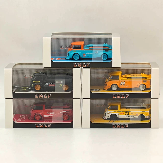 Modèle Réduit VW T1 Pick-up Wide Body 1:64 Par LMLF - Édition Limitée Aux Couleurs Gulf, Modèle 2024 | Miniature Volkswagen T1