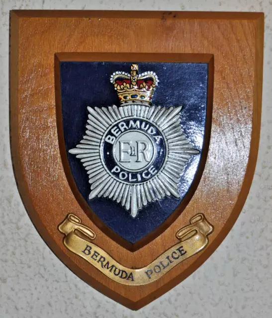 Bermuda Police mess wall plaque shield crest Constabulary                      *