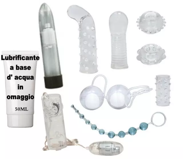 KIT DEL PIACERE Set di sex Toys Vari Vibratore Guaina Palline sexy shop toy lubr