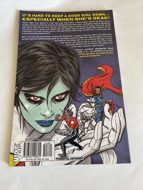 X-STATIX PRESENTS: DEAD GIRL (GRAPHIC NOVEL PB) By Peter Milligan MINT 2