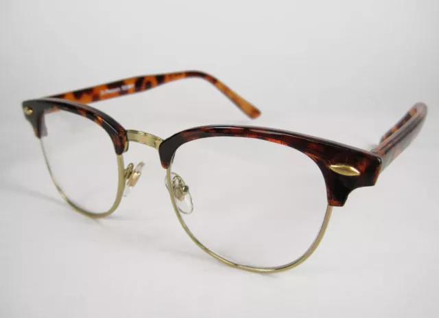 50s Tortoise Shell Horn-Rimmed Retro GLASSES costume nerd rockabilly hipster