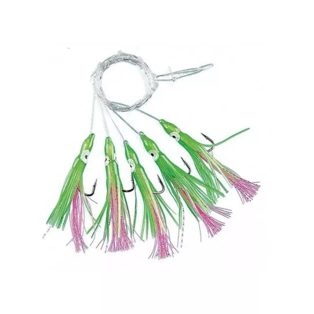 Fladen Mini-Oktopus Plate-Forme Green-Pink 3/0 Morue Bas de Ligne Seelachs-Rig