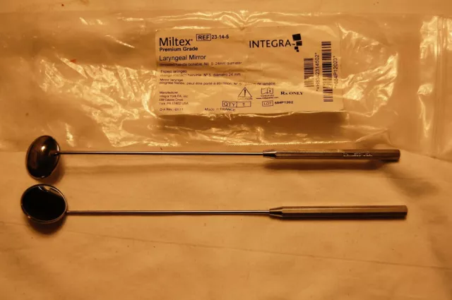 Pair of Miltex Premium Grade No. 5 Laryngeal Mirrows