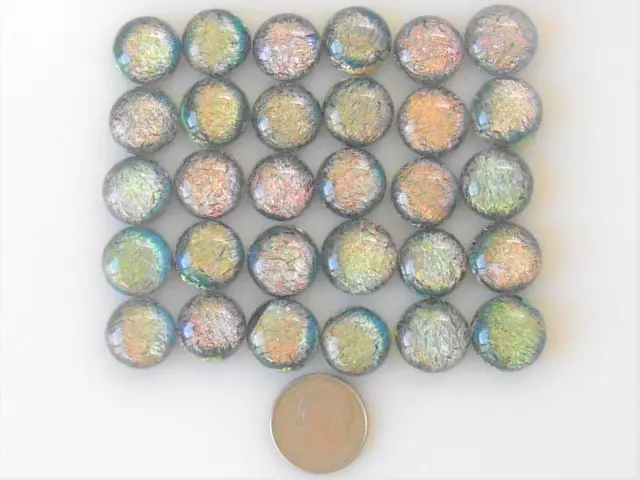 dichroic glass cabochon lot of 30 fused COE 90 cab hand made crafted