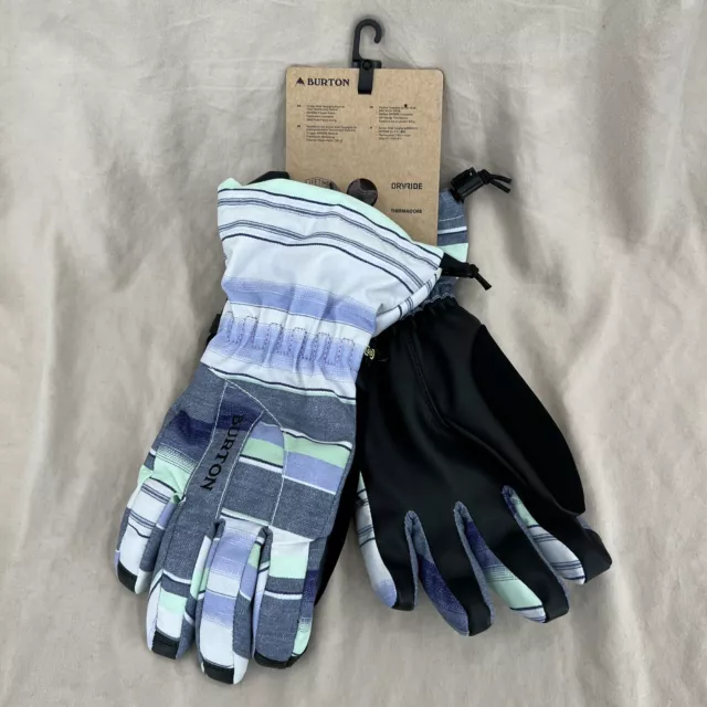 Burton Profile Gloves Womens S Folkstone Blanket Stripe TermaCore DryRide Winter 2