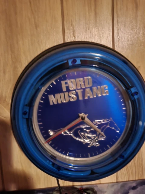 Mustang Neon Clock