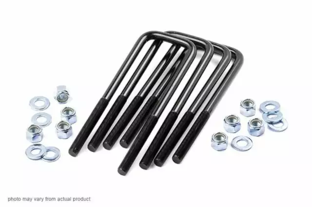 Rough Country 9/16"x3"x13" Square U-Bolt Kit-Set of Four; 7660