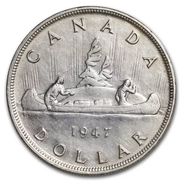 1947 Canada Silver Dollar George VI XF (Blunt 7)