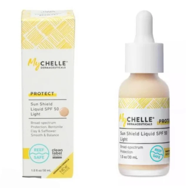 MyChelle Dermaceuticals Sun Shield Liquid SPF 50 Broad Spectrum LIGHT 1.0 FL Oz