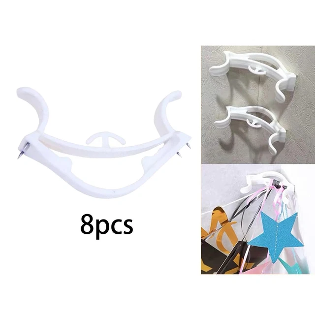 8Pcs Wall Elastic Hook Wall Ceiling Mounted Hooks Utility Hooks for Balloon Arch