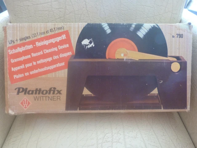 Nettoyeur Disques Vinyls Vintage Plattofix Wittner 790 - Années 70 Avec Boîte