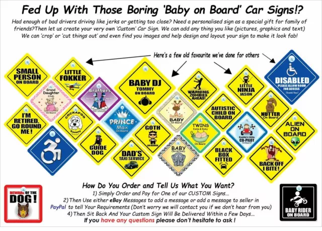 Munchkin On Board Car Sign, Funny Car Sign, Baby On Board Sign, Suction Cup Sign 2