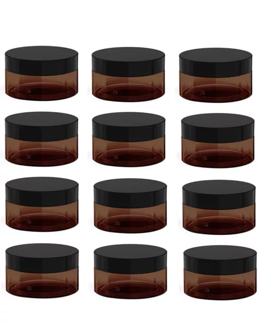 12Pcs 5G Glass Cosmetic Face Cream Lip Balm Lotion Sample Jar Pot Containers