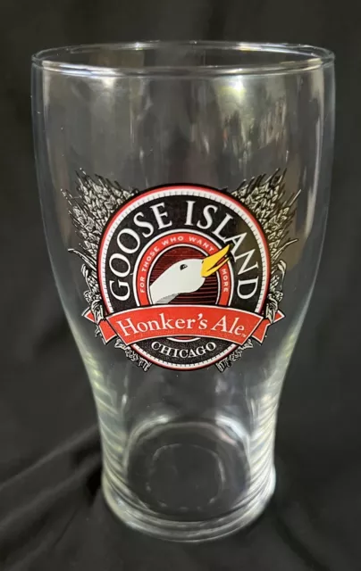 Authentic Goose Island Honker’s Ale Chicago IL 16oz Tulip Shaped Pint Beer Glass