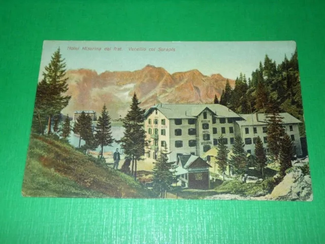 Cartolina Hotel Misurina - Veduta col Sorapis 1920 ca