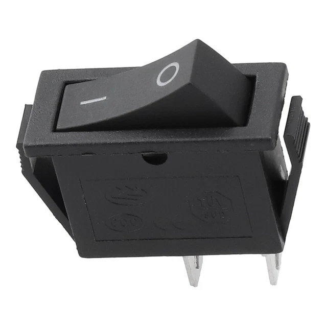 Interruttore On Off Interruttore A Bilanciere On/off SPST 250VAC/6A - Pulsante Nero, 2 Pin, Per Progetti DIY, Marca SZZYKJ Interruttore SPST 250V