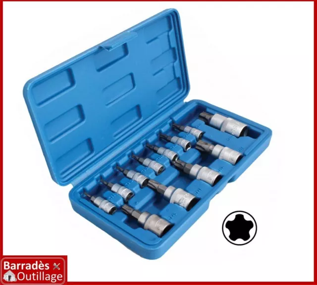 Coffret de 12 embouts Torx Plus à 5 lobes- Tailles : TS8 à TS60