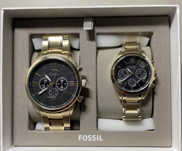 FOSSIL - SET Regalo, coppia di orologi per lui e lei in acciaio cronografo  NUOVI EUR 119,99 - PicClick IT