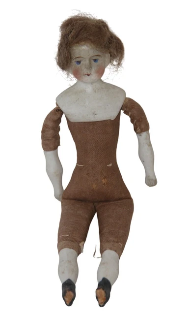 Mignonnette Ancienne Allemande En Biscuit - Poupée Figurine 11,5 Cm - Collection
