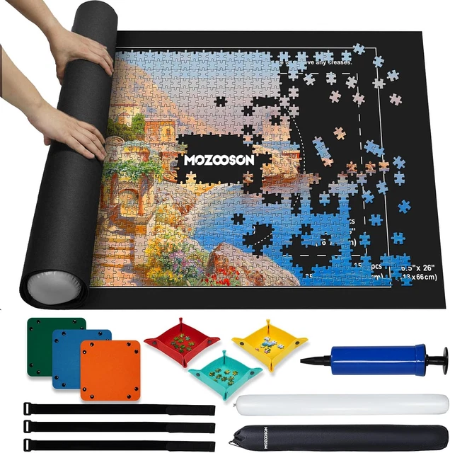Tappetino per Puzzle 2000 1500 1000 Pezzi, Tappeto per Puzzle, Roll Up Tavolo Jigsaw Puzzle Mat Storage Accessories per Adulti
