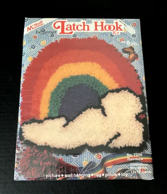 Latch Hook Kits for Adults DIY Crochet Yarn Rugs Tapestry Hooking Atom