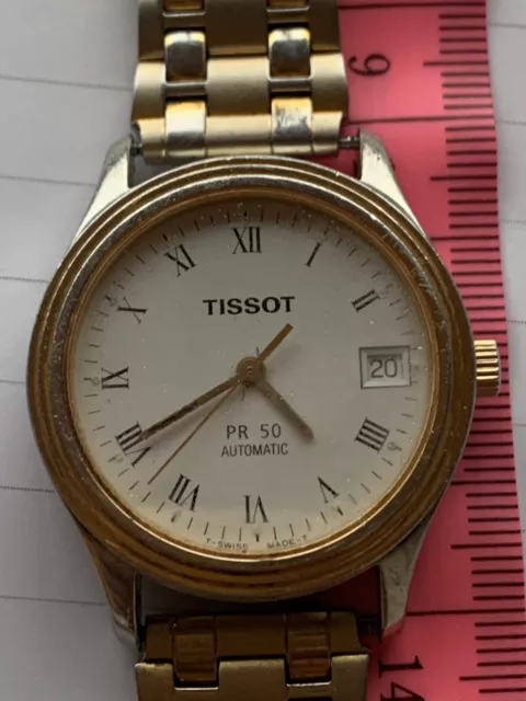 Tissot PR50 / Vintage / Automatique / Deux Tons / Dos ouvert