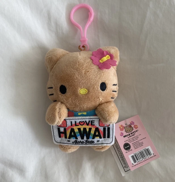 AUTH HELLO KITTY By Sanrio Hawaii License Plate Keyring KeyChain 4