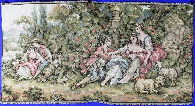 Fine Italian Tapestry Romance "Past, orien" 38.5" X 19.5"